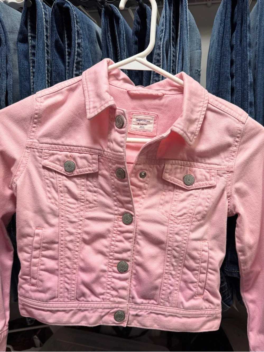 GAP Light Pink Denim Jacket for Girls Size Small
